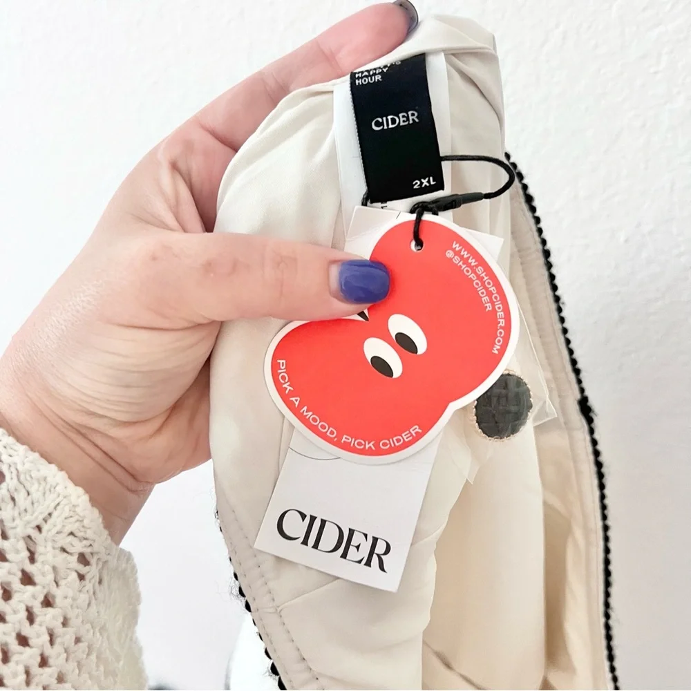 Cider Cream Tweed Button Front Mini Skirt Sz 2XL NWT - Picture 7 of 7